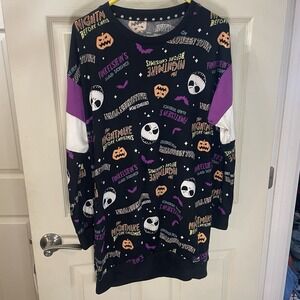 DISNEY The Nightmare Before Christmas Women's Size M 8-10 Night Gown Night Shirt